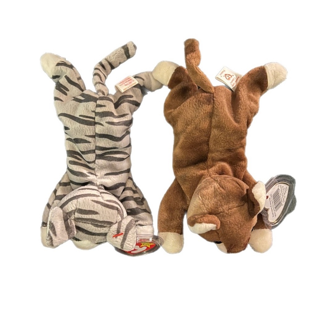 π«SOLDπ« Vintage Ty Beanie Babies Retired 1997 Pounce & Prance Cats - Picture 4 of 6